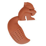 Food Grade Silicone Squirrel Shape Tea Strainer Cute Squirrel Shaped Tea Infuser Filter Coffee - 45-Degree Angle