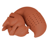 Food Grade Silicone Squirrel Shape Tea Strainer Cute Squirrel Shaped Tea Infuser Filter Coffee - Close-Up Angle