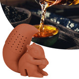 Food Grade Silicone Squirrel Shape Tea Strainer Cute Squirrel Shaped Tea Infuser Filter Coffee