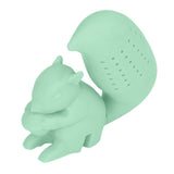 Food Grade Silicone Squirrel Shape Tea Strainer Cute Squirrel Shaped Tea Infuser Filter Green