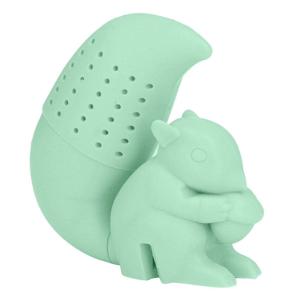 Food Grade Silicone Squirrel Shape Tea Strainer Cute Squirrel Shaped Tea Infuser Filter Green