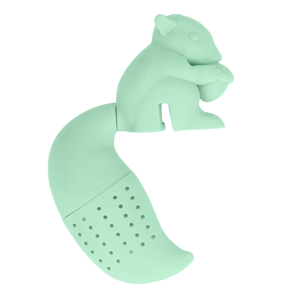 Food Grade Silicone Squirrel Shape Tea Strainer Cute Squirrel Shaped Tea Infuser Filter Green
