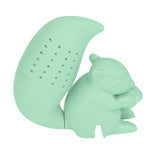 Food Grade Silicone Squirrel Shape Tea Strainer Cute Squirrel Shaped Tea Infuser Filter Green