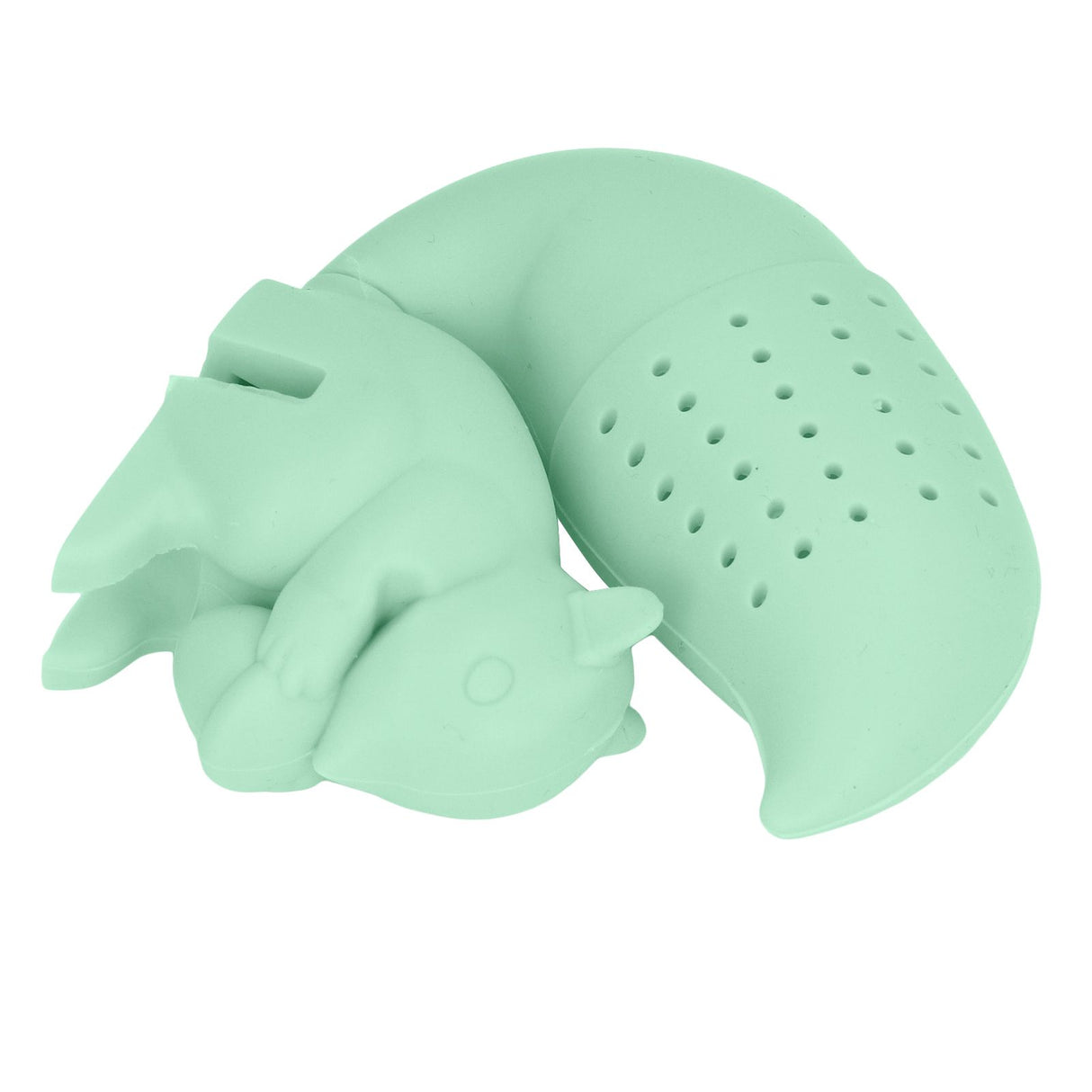 Food Grade Silicone Squirrel Shape Tea Strainer Cute Squirrel Shaped Tea Infuser Filter Green