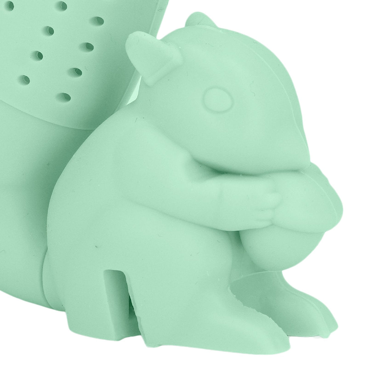Food Grade Silicone Squirrel Shape Tea Strainer Cute Squirrel Shaped Tea Infuser Filter Green