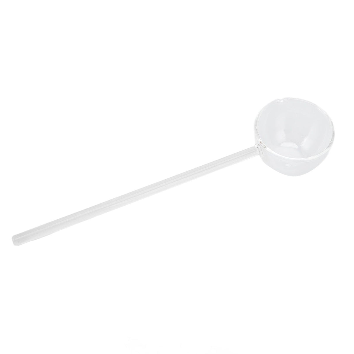Glass Stirring Spoon High Temperature Resistance Simple 100ML Mixing Spoon Coffee Tea Spoon for Restaurants Home Transparent