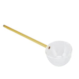 Glass Stirring Spoon High Temperature Resistance Simple 100ML Mixing Spoon Coffee Tea Spoon for Restaurants Home Yellow - Rear View