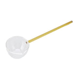 Glass Stirring Spoon High Temperature Resistance Simple 100ML Mixing Spoon Coffee Tea Spoon for Restaurants Home Yellow