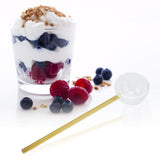 Glass Stirring Spoon High Temperature Resistance Simple 100ML Mixing Spoon Coffee Tea Spoon for Restaurants Home Yellow