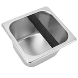 Stainless Steel Coffee Knock Box Coffee Grounds Container Box for Kitchen Canteen Western Restaurant Bar