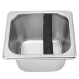 Stainless Steel Coffee Knock Box Coffee Grounds Container Box for Kitchen Canteen Western Restaurant Bar - Rear View