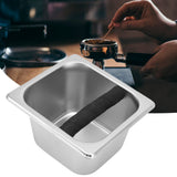 Stainless Steel Coffee Knock Box Coffee Grounds Container Box for Kitchen Canteen Western Restaurant Bar