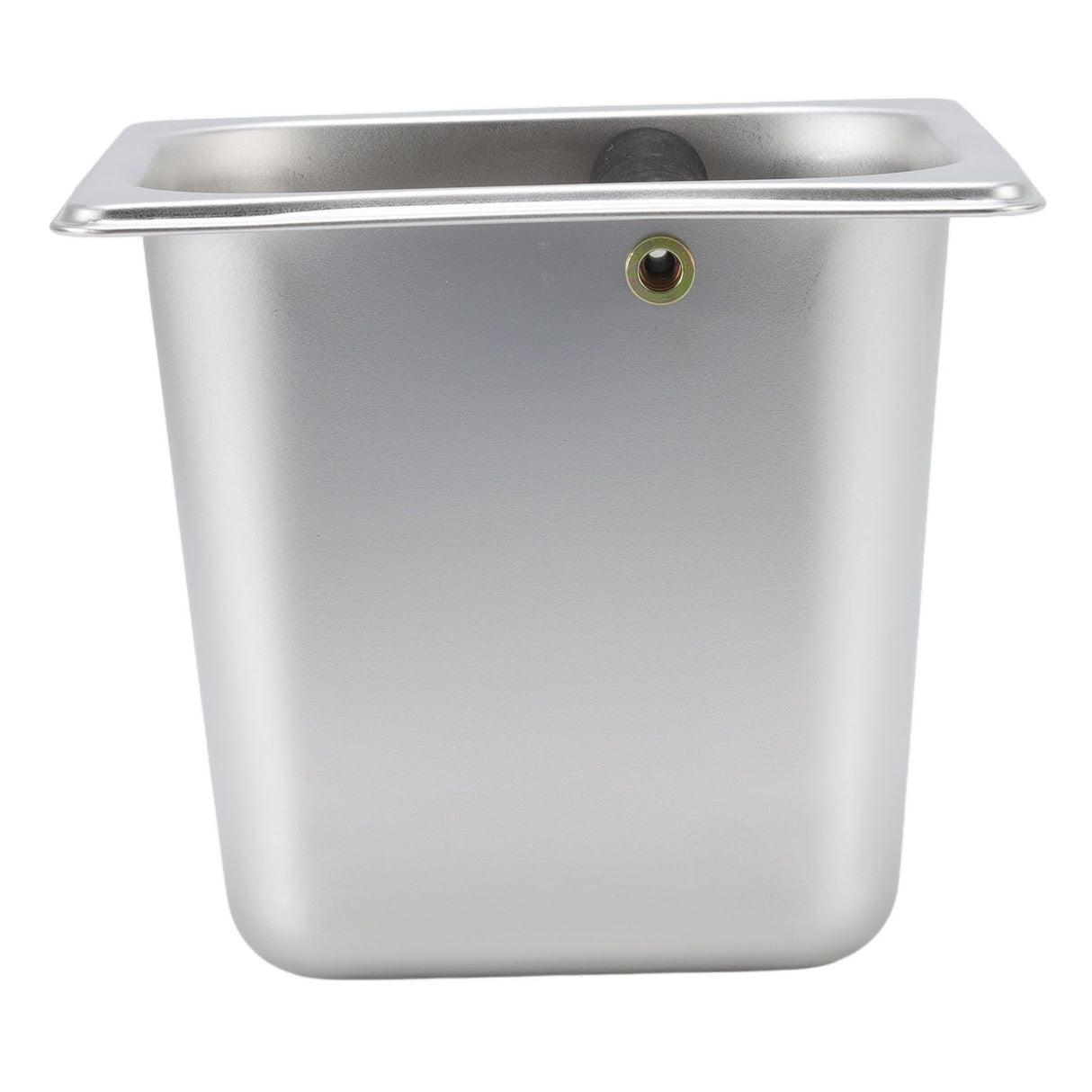 Stainless Steel Coffee Knocking Grounds Box with Rubber Rod Embeddable Coffee Dump Bin for Home Restaurant