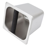 Stainless Steel Coffee Knocking Grounds Box with Rubber Rod Embeddable Coffee Dump Bin for Home Restaurant
