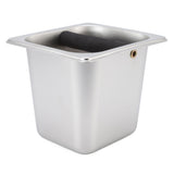 Stainless Steel Coffee Knocking Grounds Box with Rubber Rod Embeddable Coffee Dump Bin for Home Restaurant