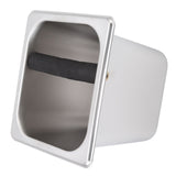Stainless Steel Coffee Knocking Grounds Box with Rubber Rod Embeddable Coffee Dump Bin for Home Restaurant