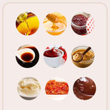 Squeeze Bottle Graduated Thicken Bottle Clear Identifying Labels Convenient Sauce Bottle for Kitchen Red