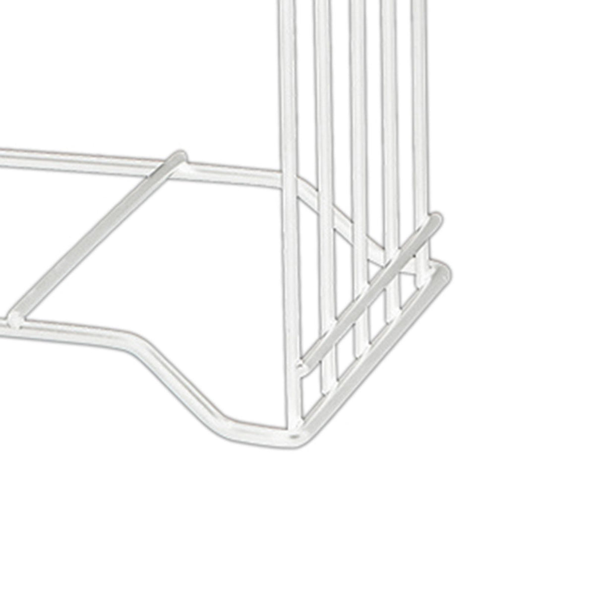 Chopping Board Storage Rack Iron 4 Slots Integrated Pot Lid Holder for Kitchen Countertop White