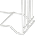 Chopping Board Storage Rack Iron 4 Slots Integrated Pot Lid Holder for Kitchen Countertop White