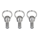 3PCS Beer Keg Relief Valve Replacement 304 Stainless Steel Keg Lid Pressure Release Valve - Side View