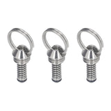3PCS Beer Keg Relief Valve Replacement 304 Stainless Steel Keg Lid Pressure Release Valve - Top-Down View