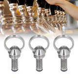 3PCS Beer Keg Relief Valve Replacement 304 Stainless Steel Keg Lid Pressure Release Valve