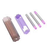 Collapsible Straw Stainless Steel Portable Easy to Clean Foldable Straw with Cleaning Brush for Home Office Outdoor Purple