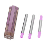 Collapsible Straw Stainless Steel Portable Easy to Clean Foldable Straw with Cleaning Brush for Home Office Outdoor Purple