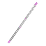 Collapsible Straw Stainless Steel Portable Easy to Clean Foldable Straw with Cleaning Brush for Home Office Outdoor Purple