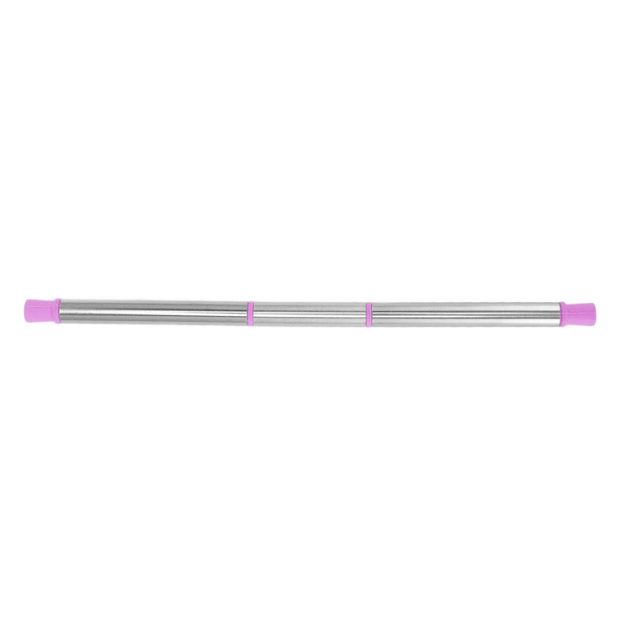 Collapsible Straw Stainless Steel Portable Easy to Clean Foldable Straw with Cleaning Brush for Home Office Outdoor Purple