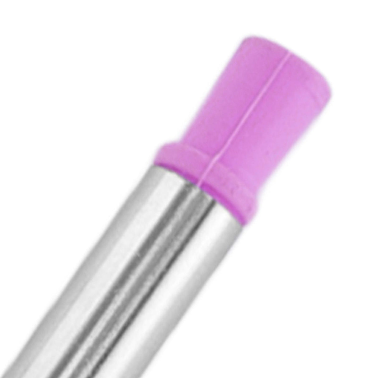 Collapsible Straw Stainless Steel Portable Easy to Clean Foldable Straw with Cleaning Brush for Home Office Outdoor Purple