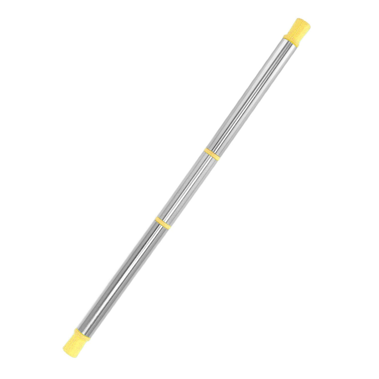 Collapsible Straw Stainless Steel Portable Easy to Clean Foldable Straw with Cleaning Brush for Home Office Outdoor Yellow