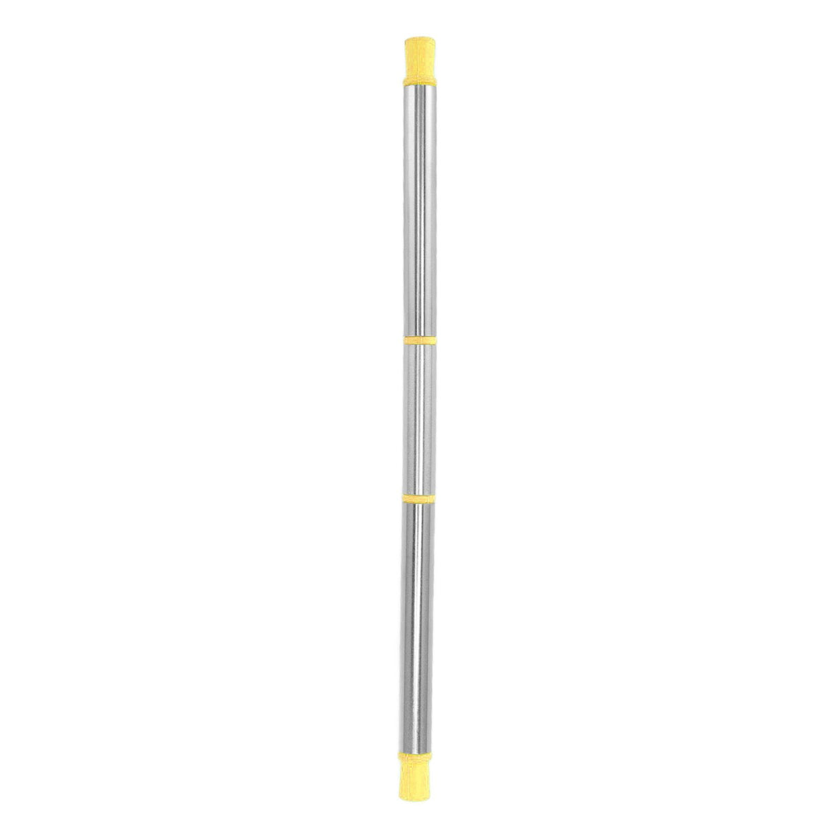 Collapsible Straw Stainless Steel Portable Easy to Clean Foldable Straw with Cleaning Brush for Home Office Outdoor Yellow