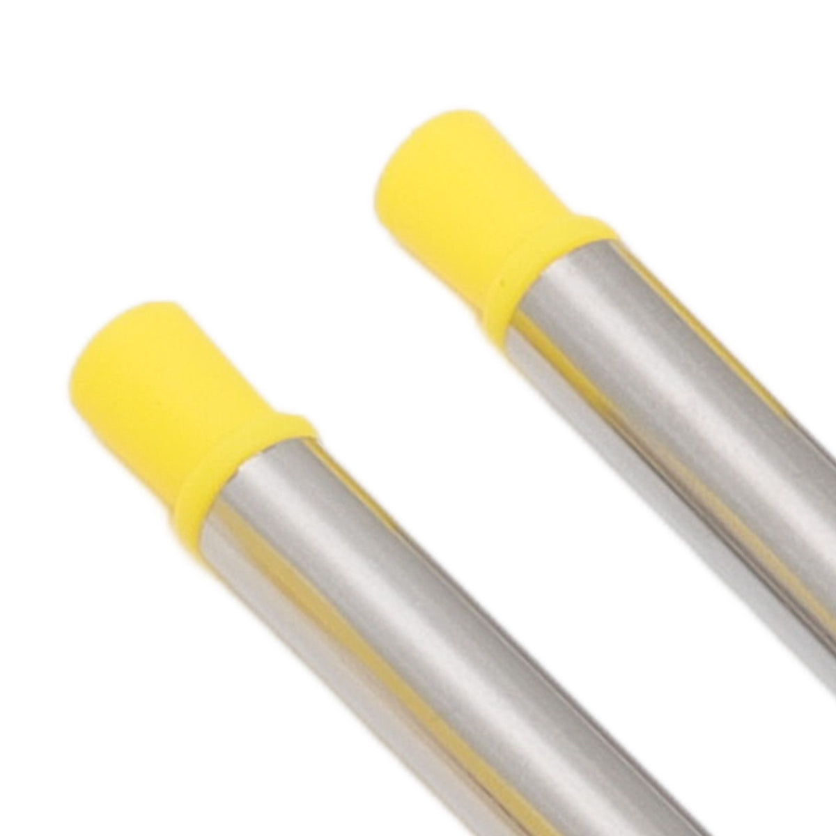 Collapsible Straw Stainless Steel Portable Easy to Clean Foldable Straw with Cleaning Brush for Home Office Outdoor Yellow