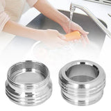 2 Sets Faucet Adapter Straight Thread 15/16in Male 27/32in Female to 17/16in Garden Hose - Extra Image