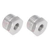 2Pcs Cola Barrel Adapter Distributor Connector Male Thread G5/8 Female Thread 1/4MFL - Close-Up Angle