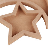 Eid Wooden Dessert Tray Cute Shape Multifunctional Ramadan Wood Moon Tray for Home Ramadan Party Garden Decor - Extra Image