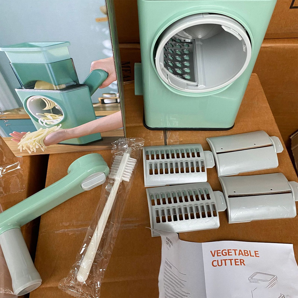 Vegetable Cutter Vegetable Chopper Food Dicer Hand Operated Multi Function for Home Kitchen Slice Shred Mash