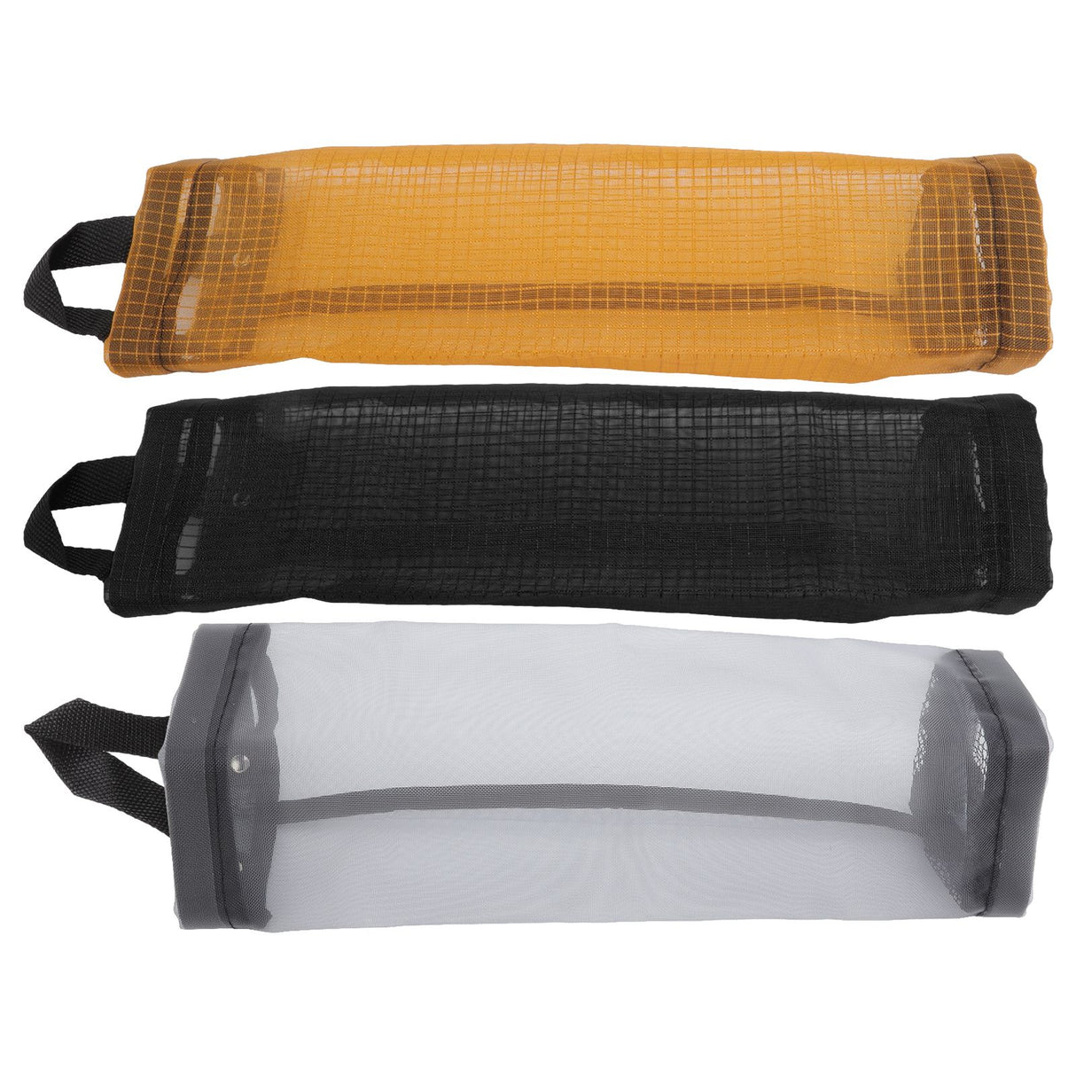 Grocery Bag Holder Large Capacity Durable Polyester Transparent Space Saving Trash Bag Holder for Home Kitchen Yellow