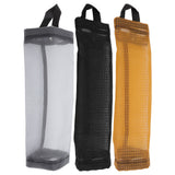 Grocery Bag Holder Large Capacity Durable Polyester Transparent Space Saving Trash Bag Holder for Home Kitchen Yellow - Top-Down View