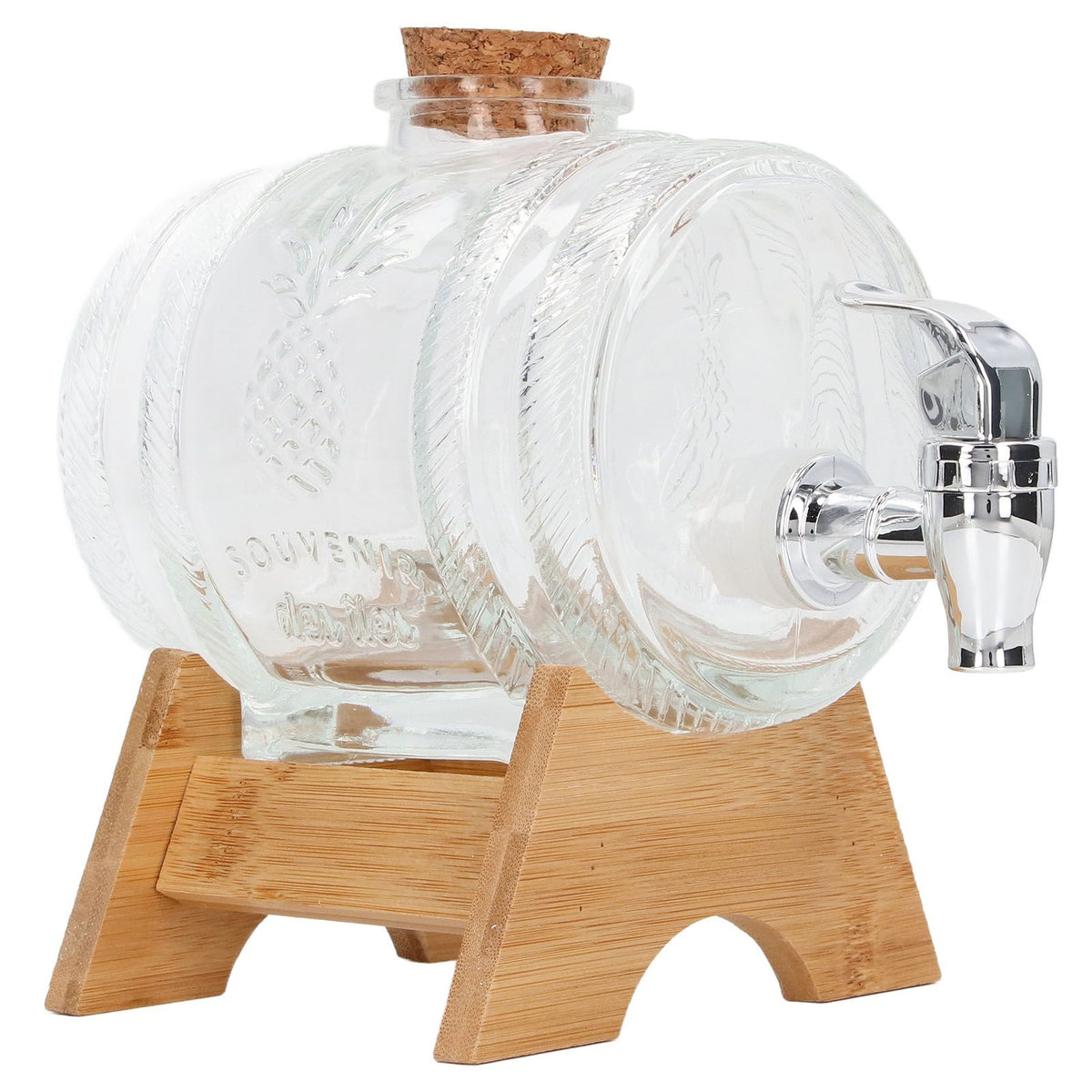 Beverage Barrel Thickened Glass Sealed Medlar Ginseng Wine Brewing Jar Dispenser with Faucet for Home
