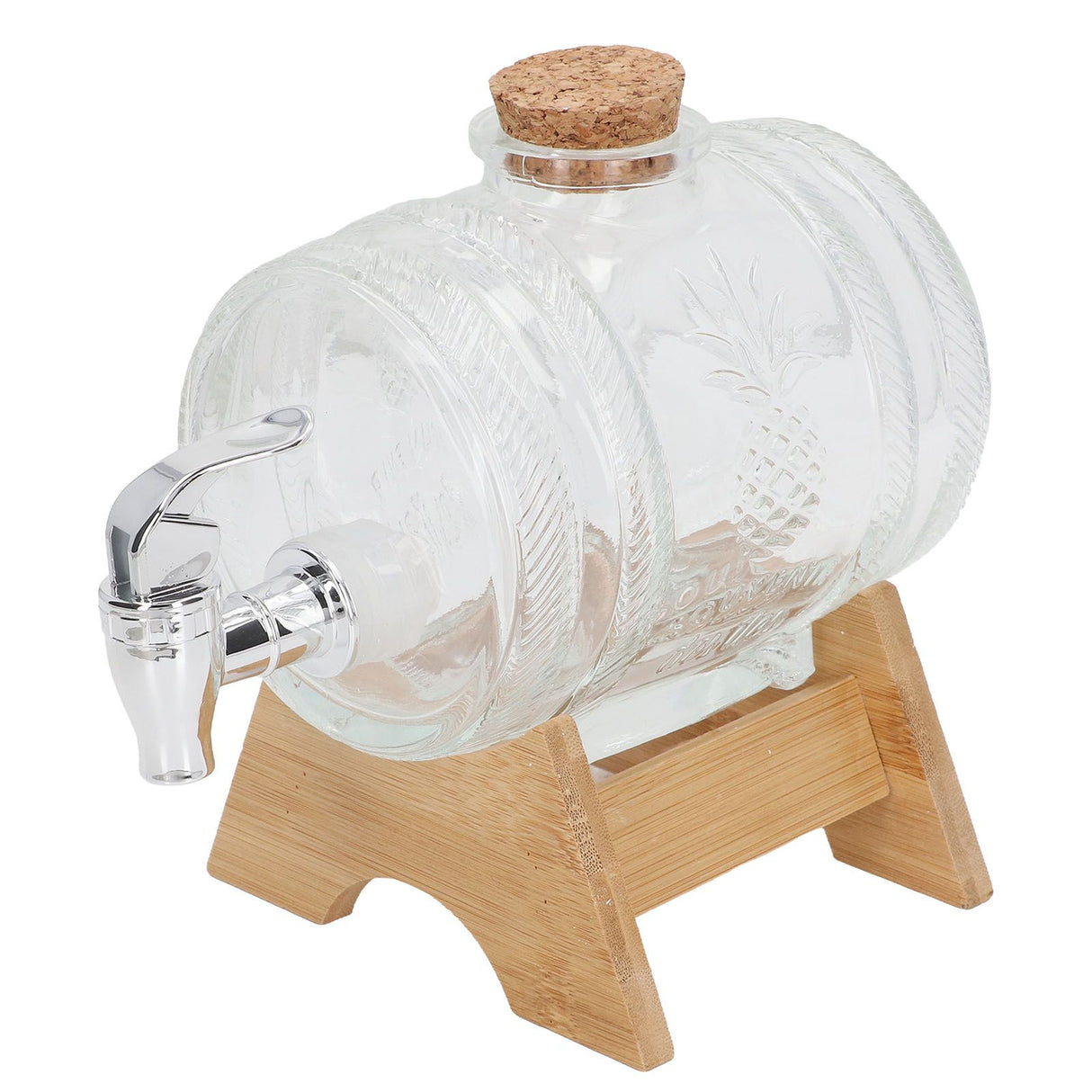 Beverage Barrel Thickened Glass Sealed Medlar Ginseng Wine Brewing Jar Dispenser with Faucet for Home