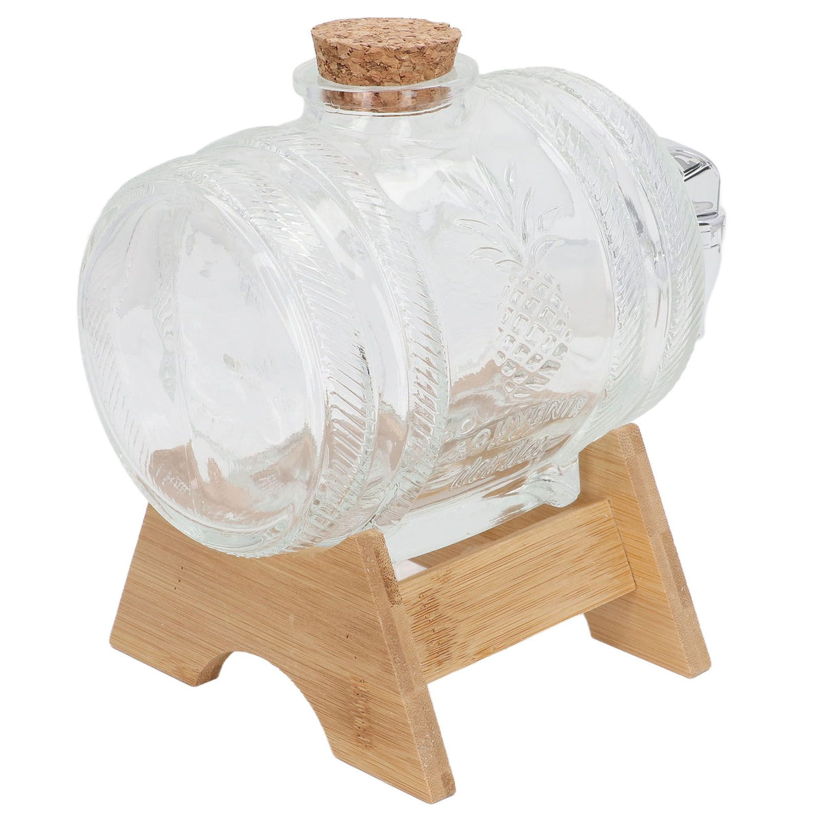 Beverage Barrel Thickened Glass Sealed Medlar Ginseng Wine Brewing Jar Dispenser with Faucet for Home