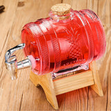 Beverage Barrel Thickened Glass Sealed Medlar Ginseng Wine Brewing Jar Dispenser with Faucet for Home
