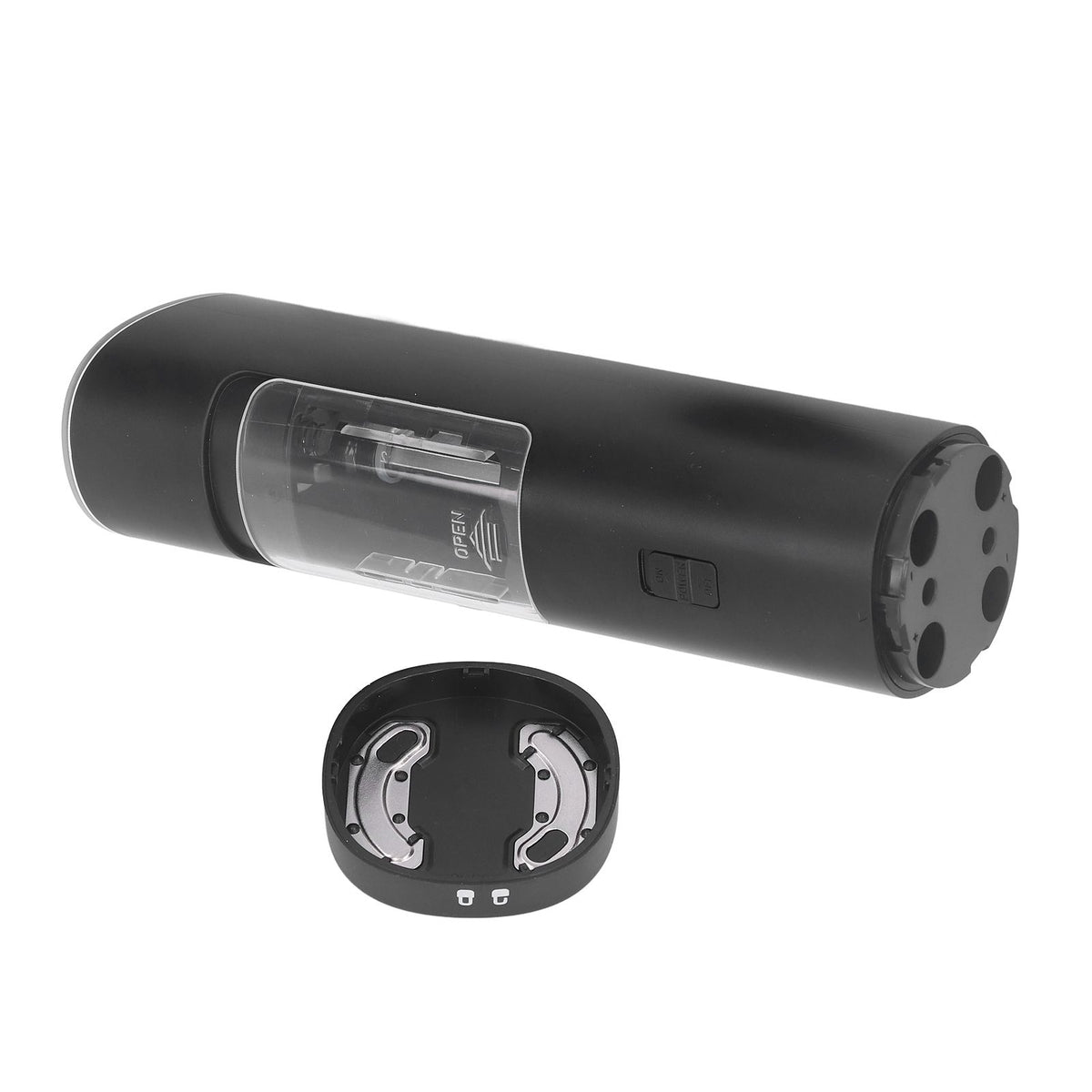 Electric Pepper Grinder Stainless Steel Wireless Visual Pepper Salt Grinder Mill for Kitchen Restaurant Camping Barbecue