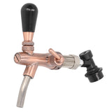 G5/8 Beer Faucet Brass Stainless Steel Beer Tap Adjustable Beer Faucet with Quick Connector Red Bronze - Side View