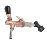 G5/8 Beer Faucet Brass Stainless Steel Beer Tap Adjustable Beer Faucet with Quick Connector Red Bronze