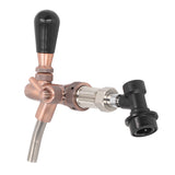 G5/8 Beer Faucet Brass Stainless Steel Beer Tap Adjustable Beer Faucet with Quick Connector Red Bronze