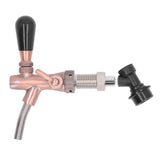G5/8 Beer Faucet Brass Stainless Steel Beer Tap Adjustable Beer Faucet with Quick Connector Red Bronze - Close-Up Angle