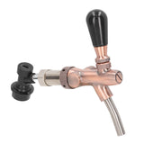 G5/8 Beer Faucet Brass Stainless Steel Beer Tap Adjustable Beer Faucet with Quick Connector Red Bronze